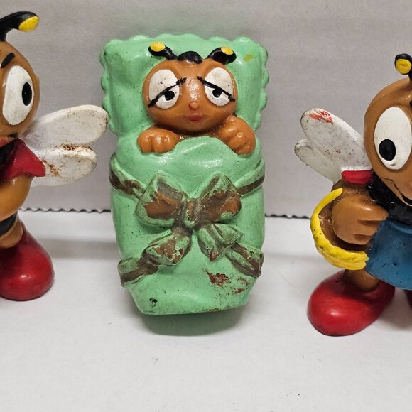Rare Vintage 70s 4 Lot BULLY Vintage Figures Bee Bienchen The Beehive PVC 2" - Picture 13 of 15